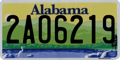 AL license plate 2AO6219