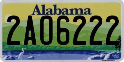 AL license plate 2AO6222