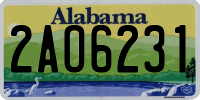 AL license plate 2AO6231