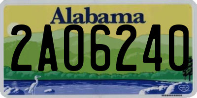 AL license plate 2AO6240