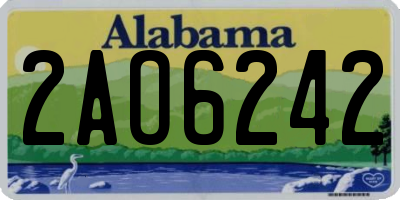 AL license plate 2AO6242