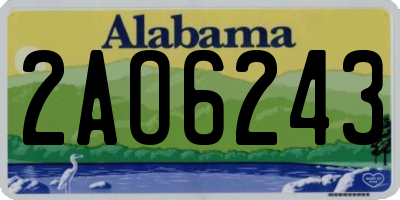 AL license plate 2AO6243