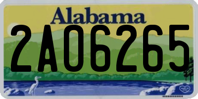 AL license plate 2AO6265