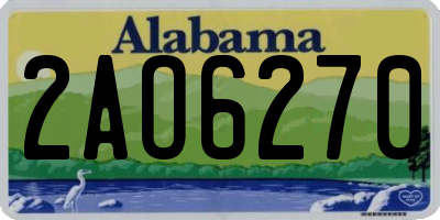 AL license plate 2AO6270