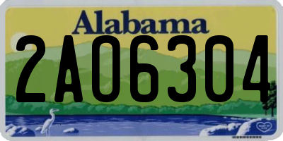 AL license plate 2AO6304