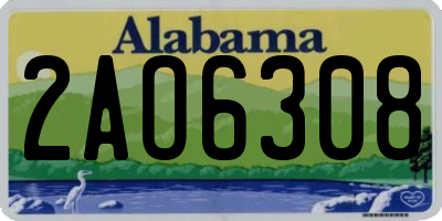 AL license plate 2AO6308