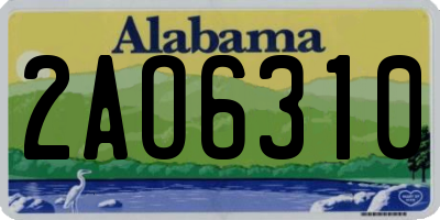 AL license plate 2AO6310