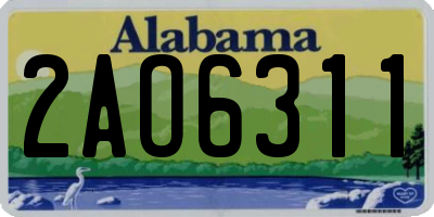 AL license plate 2AO6311