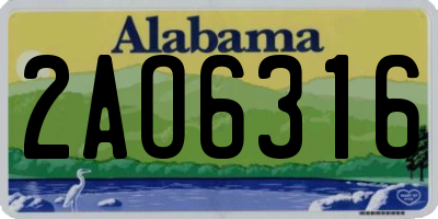 AL license plate 2AO6316