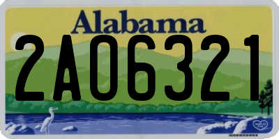 AL license plate 2AO6321