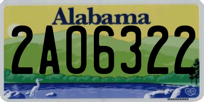 AL license plate 2AO6322