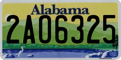 AL license plate 2AO6325
