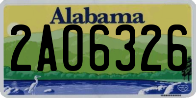 AL license plate 2AO6326