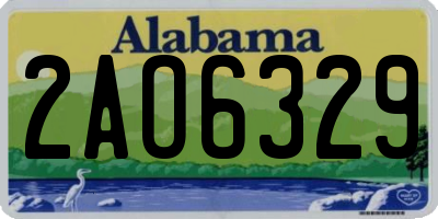 AL license plate 2AO6329