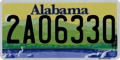 AL license plate 2AO6330