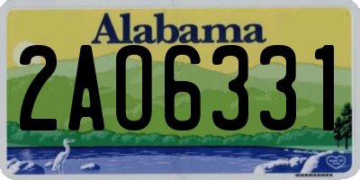 AL license plate 2AO6331