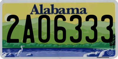 AL license plate 2AO6333