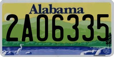 AL license plate 2AO6335