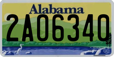 AL license plate 2AO6340
