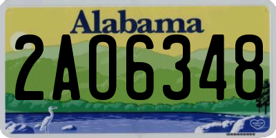 AL license plate 2AO6348