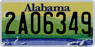 AL license plate 2AO6349