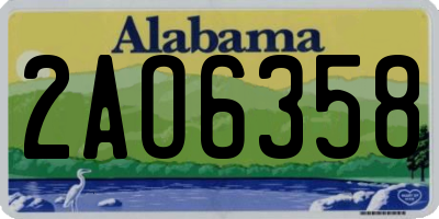 AL license plate 2AO6358