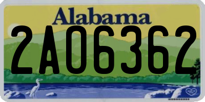 AL license plate 2AO6362