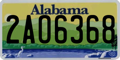 AL license plate 2AO6368
