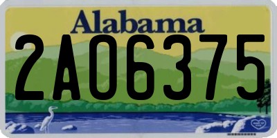 AL license plate 2AO6375