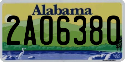 AL license plate 2AO6380
