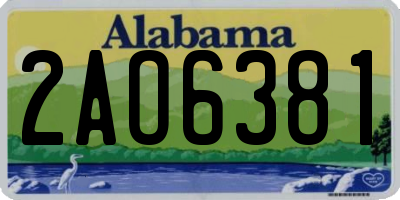 AL license plate 2AO6381