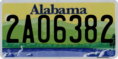 AL license plate 2AO6382