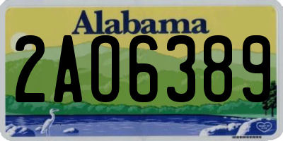 AL license plate 2AO6389