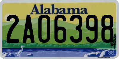 AL license plate 2AO6398