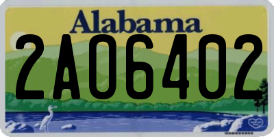 AL license plate 2AO6402