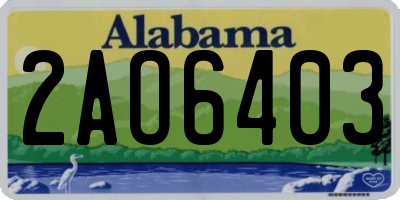 AL license plate 2AO6403