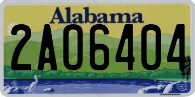 AL license plate 2AO6404