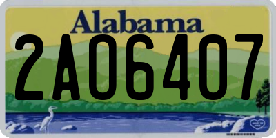 AL license plate 2AO6407