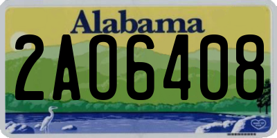 AL license plate 2AO6408