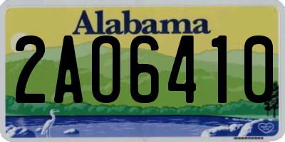 AL license plate 2AO6410