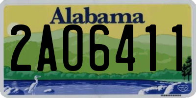 AL license plate 2AO6411