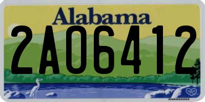 AL license plate 2AO6412