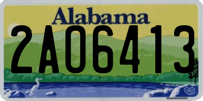 AL license plate 2AO6413