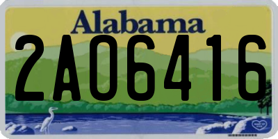 AL license plate 2AO6416