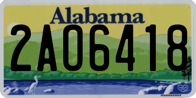 AL license plate 2AO6418