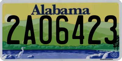 AL license plate 2AO6423