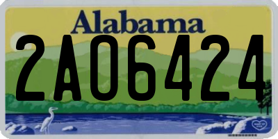 AL license plate 2AO6424