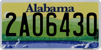 AL license plate 2AO6430