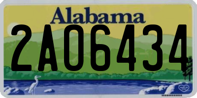 AL license plate 2AO6434