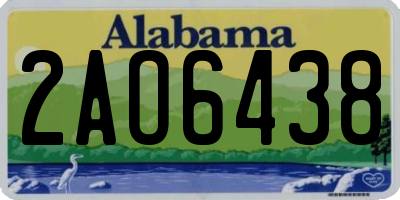AL license plate 2AO6438